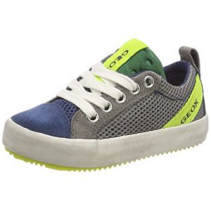 Geox J Alonisso B, Baskets Basses Garçon, Gris (Grey/DK Avio), 35 EU