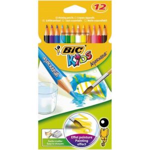 Image de Bic 12 Crayons de couleur Aquarellable assortis