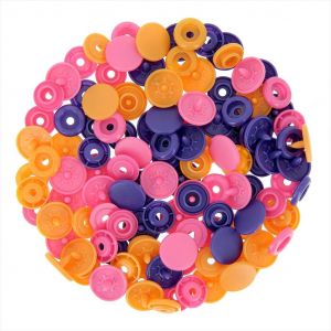 Prym Love KST Bouton pression en polyester Orange/rose/violet 12,4 mm