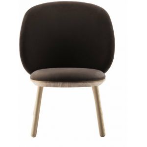 Emko Fauteuil en velours marron Naïve