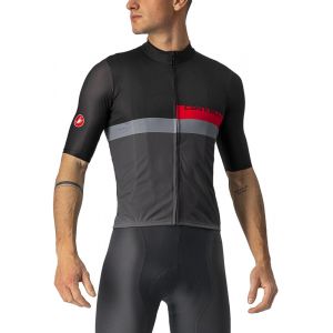 Image de Castelli Maillot manches courtes a blocco noir gris m