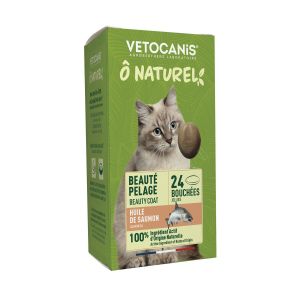 Image de Vetocanis R&eacute;compenses Pour Chat Beaut&eacute; Pelage - La Boite De 24 Bouch&eacute;es