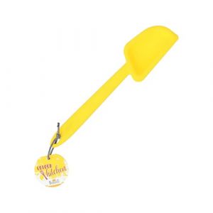 Birkmann Cuillère à pâte, couleur jaune, en silicone avec noyau en métal, 29 cm