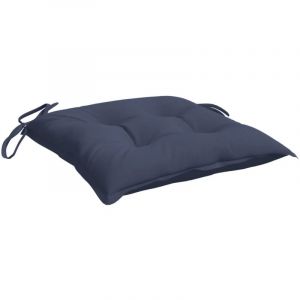 VidaXL Lot de 2 Coussins de Chaise, Coussin de Siège, Coussin de Meuble de Jardin Terrasse Extérieur Intérieur, Bleu Marine Tissu Oxford