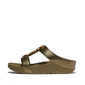 FitFlop Sandales femme Halo Bead-Circle Metallic H-Bar
