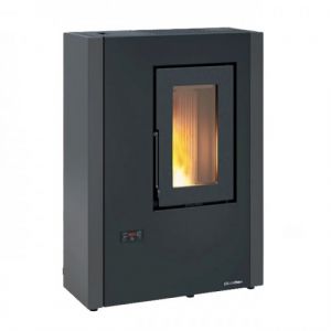 Poêle à granulés extra plat ventilé 7 kw - Luisella 5.0 maxi Gris Graphite LA NORDICA EXTRAFLAME