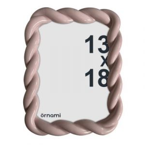 Cadre photo torsad&eacute; rose 13 x 18 cm Ornami