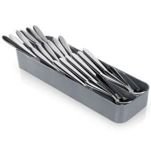 Organisateur De Couverts - Vilde - Gris - 39x11,5 Cm - 5 Compartiments