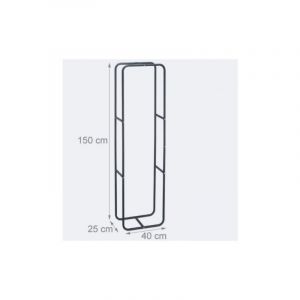 Image de &Eacute;tag&egrave;re porte b&ucirc;c s de bois de c min&eacute;e acier 150 cm 13_0002176_2