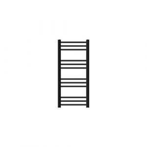 LuxeBath Radiateur &eacute;lectrique pour salle de bain Sahara 400x800 mm noir mat courb&eacute; raccord
