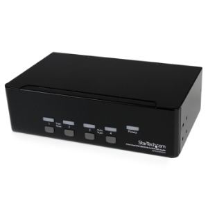 StarTech.com SV431DD2DUA - Switch KVM USB 2 Ecrans DVI pour 4 Ordinateurs avec Audio