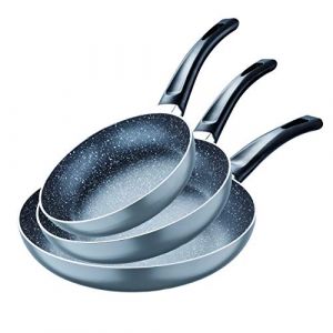 San Ignacio Ensemble de poêle Soul Marble Noir Aluminium forgé (3 pcs)