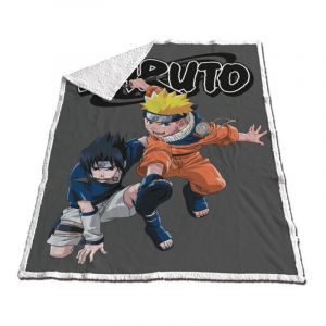Aymax Naruto - Couverture Sherpa 120x150cm - Naruto & Sasuke
