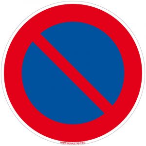 Signaletique.biz France - Panneau Interdiction de Stationner, Panneau de Signalisation Taille Standard 250 mm. Stationnement interdit picto .