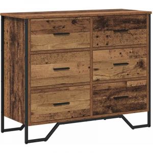 VidaXL Commode Bois Ancien 91 x 35.5 x 74.5 cm Bois d'ing&eacute;nierie