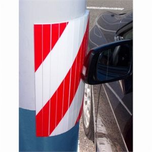 Norauto 1 mousse de protection lamellée rouge et blanche pour voiture 39 cm