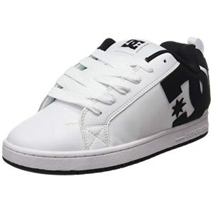 DC Shoes Court Graffik, Chaussure de Skate Homme, Blanc White Black Black, 38 EU