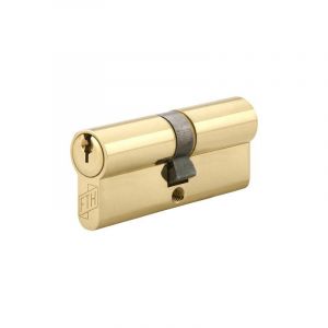 FTH - Cylindre de serrure double entrée 5G, 35x35mm, cylindre et clés en laiton, protection contre l'arrachement, 3 clés crantées