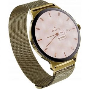 Montre bluetooth - montre connectee - montre intelligente Garett Verona 2 Gold Mesh