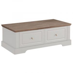 Image de DESSY Table b e cl ique décor blanc mat L 115 x l 59 cm