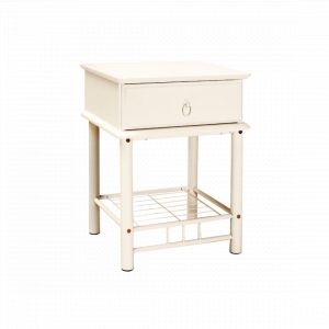 Signal Ac-Deco Table de chevet - ET747 - 40 x 45 x 61 cm - Blanc