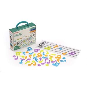 Image de Miniland Baby Liderpapel - Jeu ensemble de compteurs translucides contenu 96 notes musicales et 1 pentagramme transparent