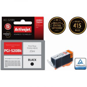 Image de Activejet ACC-520BN - Compatible - Encre &agrave; pigments - Noir - Canon - PGI-520BK - 1 pi&egrave;ce(s) (ACC-520BN)