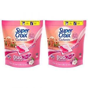 Image de Super croix Duo Bulles Cachemire 2 en 1 Lessive adoucissant - 28 capsules