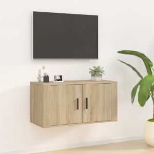 Image de VidaXL Meuble TV mural Chêne Sonoma 80x34,5x40 cm