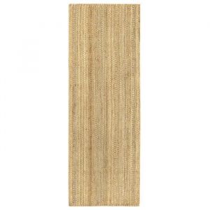 HAMID, Tapis de Jute Granada 100% Fibre de Jute Naturelle, Moquette Douce, Tissé à la Main, Salon, Chambre, 200x 80 cm