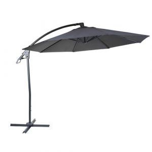 Parasol deporte de luxe HWC D14, O 3m anthracite sans pied