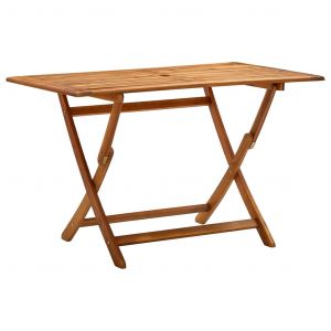 VidaXL Table de jardin pliable 120x70x75 cm Bois d'acacia massif. Produit Neuf ! Garantie 0 ans !