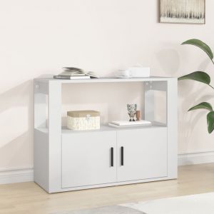 VidaXL Buffet Blanc 80x30x60 cm Bois d'ingénierie