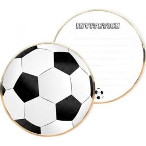 Party Pro Lot de 8 invitations foot pour anniversaire