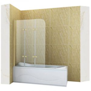 Desconocido Silla Pare-baignoire marion, pivotant, 120x140 cm, Dor&eacute; bross&eacute;