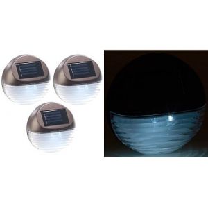 Lunartec Lampes à LED solaires pour clôture & escaliers - x3