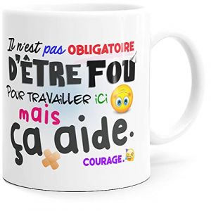 Mug Humour Collègue Fou Idée Cadeau Orignial Ami Travail Bureau Départ Retraite Mutation.Dino Mugs