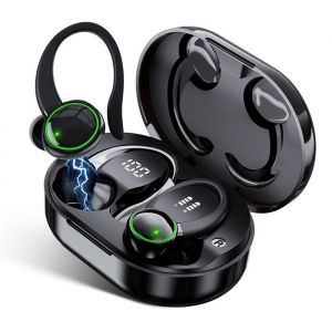 TD Ecouteurs bluetooth sans fil 5.3 2024 nouveau casque bluetooth &eacute;couteur sans fil &agrave; r&eacute;duction bruit bluetooth headset visual power