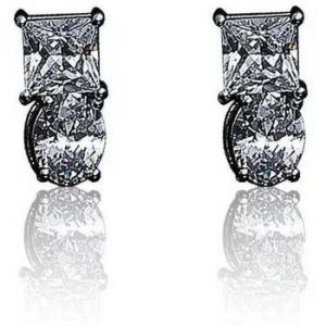 Boucles d'oreilles CHIARA FERRAGNI pour femme en Laiton serti de zircon - 0.009 g - taille : 1.4CM - J19AVU04