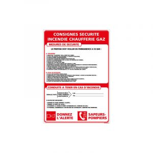 Signaletique.biz France - panneau consignes securite gaz (A0553) - Aluminium 2 mm - 300 x 420 mm