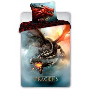 Faro Parure de lit pour jeunes DRAGONS Flying Dragon 140X200