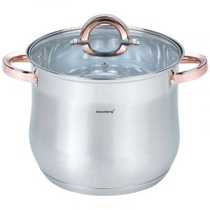 Grande marmite en acier 7L 22cm Or Rose KLAUSBERG KB-7792