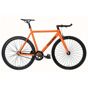 FabricBike Light - Vélo Fixie, Fixed Gear, Single Speed, Cadre et Fourche Aluminium, Roues 28", 3 Tailles, 6 Couleurs, 9,45 kg (Taille M) (L-58cm, Light Army Orange)