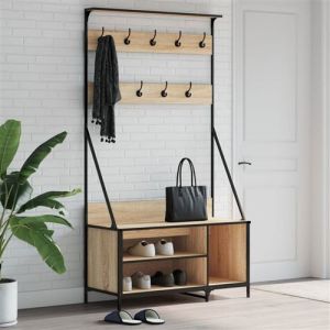 VidaXL Porte-Vêtements Et Rangement Des Chaussures Chêne Sonoma