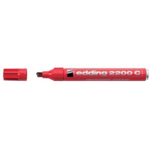 Edding 2200 C Marqueur permanent - marron - 10 stylos - pointe biseaut&eacute;e 1-5 mm - s&egrave;che vite - r&eacute;siste &agrave; l'eau et &agrave; l'essuyage - pour carton, plastique, bois, m&eacute;tal - Marqueur universel