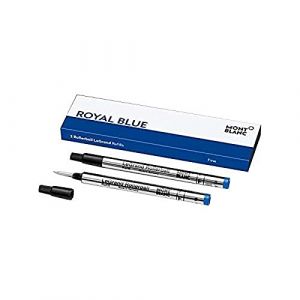 Montblanc Stylo - parure de stylo - recharge - 128227 - Legrand Lot de 2 recharges de stylo rollerball - Bleu roi