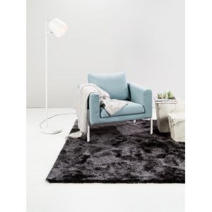 Benuta Tapis shaggy à poils longs Whisper Anthracite 200x200 cm - Tapis doux pour salon