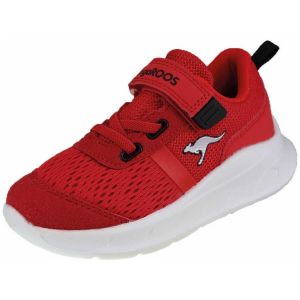 KangaROOS Gar&ccedil;on Unisex Kinder K-IR Fast Ev Chaussures de Sport, Fiery Red Jet Black, 21 EU