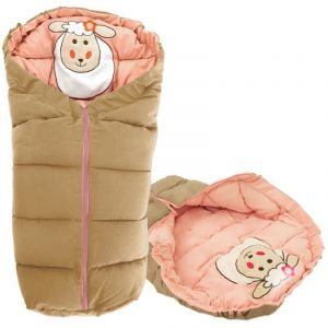 R&eacute;a Sac de couchage b&eacute;b&eacute; 4 en 1 sheep beige/pink