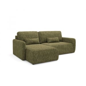 Petits-meubles - Canap&eacute; d'angle r&eacute;versible et convertible 3 places avec coffre Lazare Vert